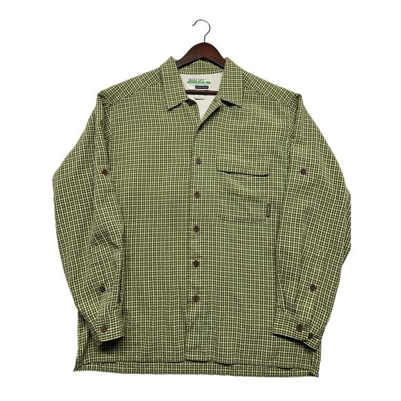 ExOfficio Buzz Off Insect Shield Long Sleeve Men's Shirt Green Plaid Large - Picture 1 of 14